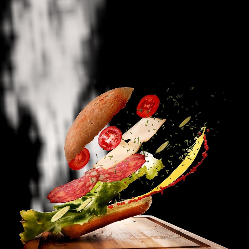 Knife cutting vegetables